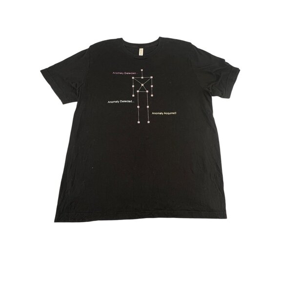 Bella+Canvas Black Graphic T-Shirt Sci-Fi Design Short Sleeve Cotton Blend XL - Picture 6 of 6